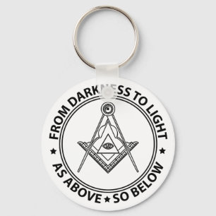 Freemasonry symbol key ring