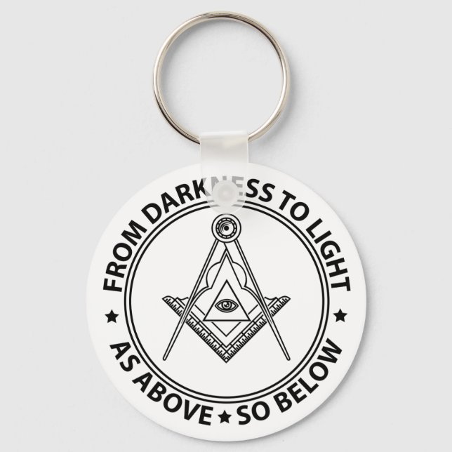 Freemasonry symbol key ring (Front)