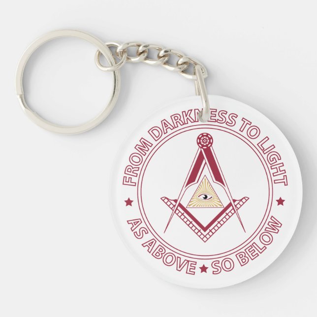 Freemasonry symbol key ring (Front)