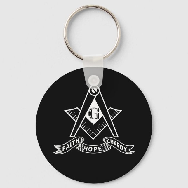 Freemasonry symbol key ring (Front)