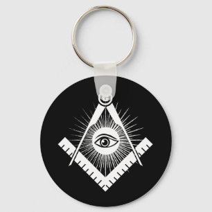 Freemasonry symbol key ring