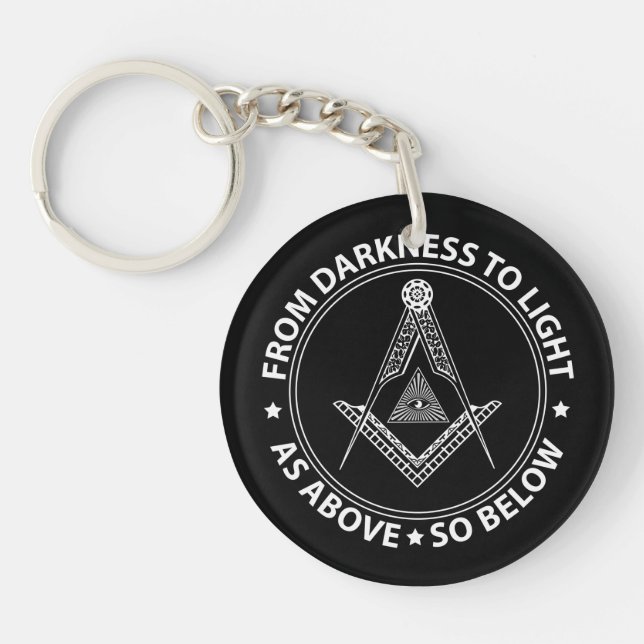 Freemasonry symbol key ring (Front)