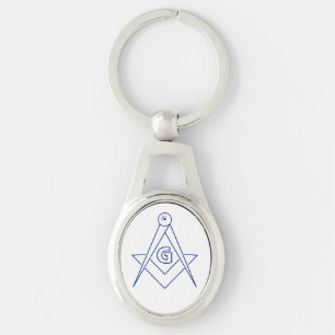Freemasonry symbol key ring