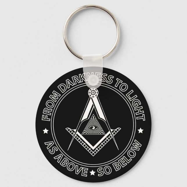 Freemasonry symbol key ring (Front)