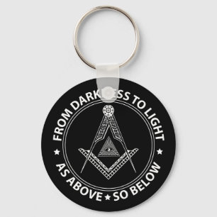 Freemasonry symbol key ring