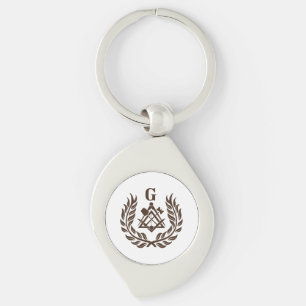 Freemasonry symbol key ring