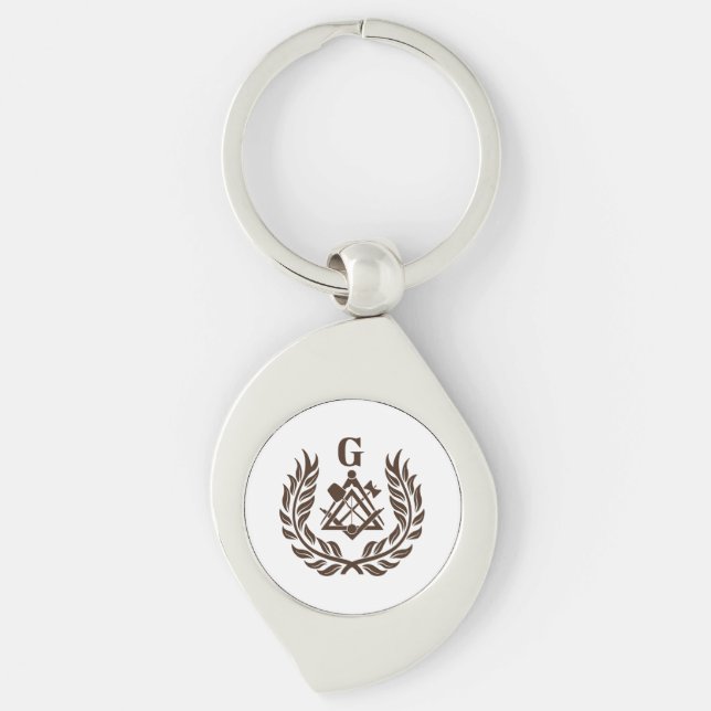 Freemasonry symbol key ring (Front)