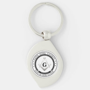 Freemasonry symbol key ring