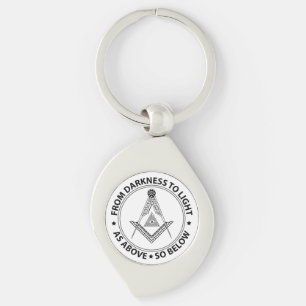 Freemasonry symbol key ring