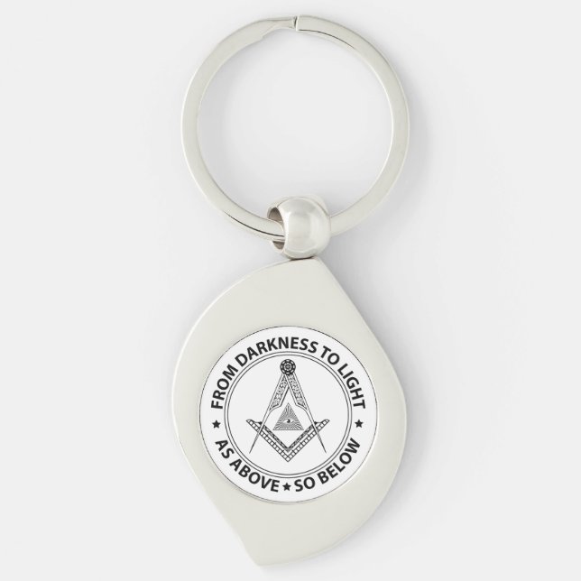 Freemasonry symbol key ring (Front)