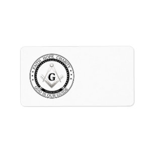 Freemasonry symbol label