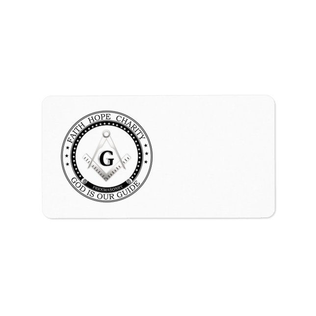Freemasonry symbol label (Front)