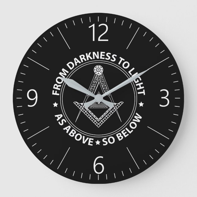 Freemasonry symbol large clock (Front)