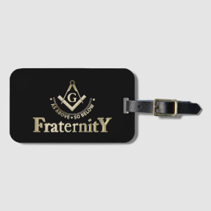Freemasonry symbol luggage tag