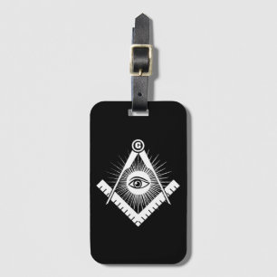 Freemasonry symbol luggage tag