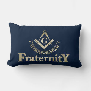 Freemasonry symbol lumbar cushion