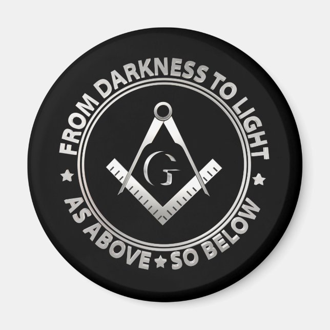 Freemasonry symbol magnet (Front)