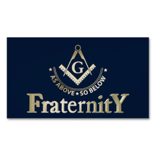 Freemasonry symbol magnetic business card