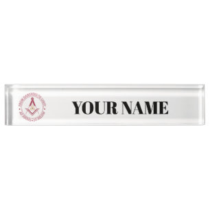 Freemasonry symbol nameplate