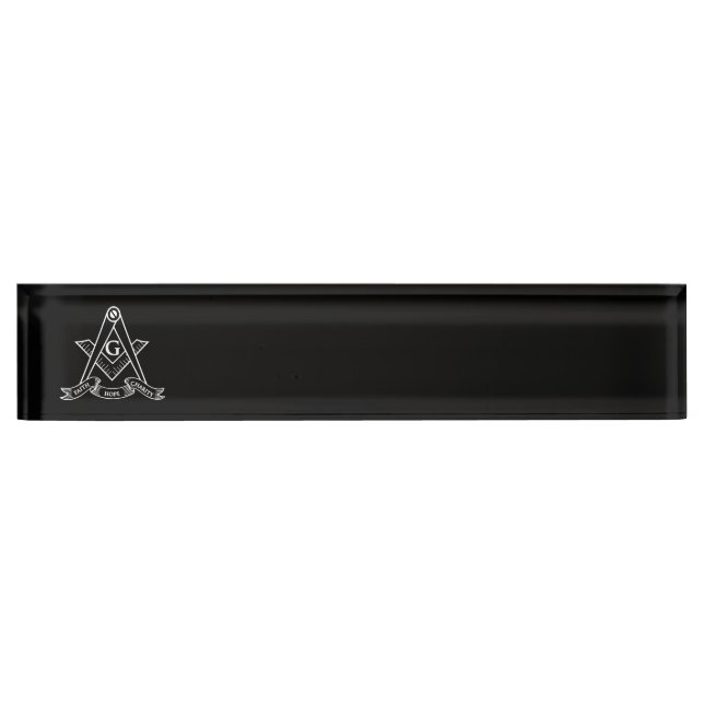 Freemasonry symbol nameplate (Front)