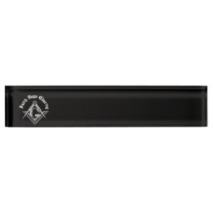 Freemasonry symbol nameplate