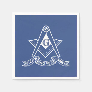 Freemasonry symbol napkin