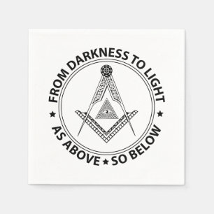 Freemasonry symbol napkin