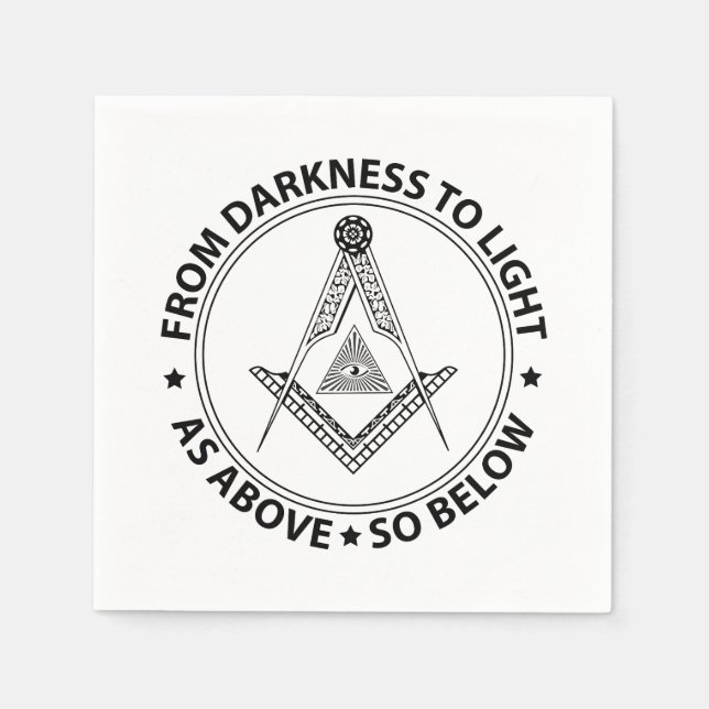 Freemasonry symbol napkin (Front)