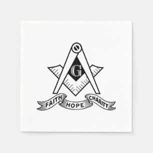 Freemasonry symbol napkin