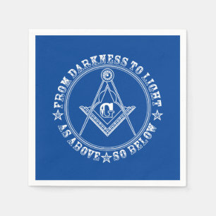 Freemasonry symbol napkins