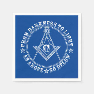 Freemasonry symbol napkins