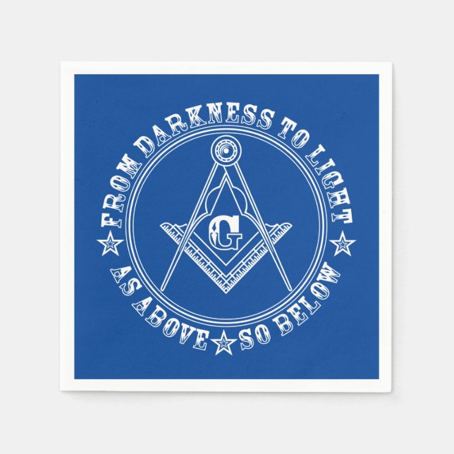 Freemasonry symbol napkins (Front)