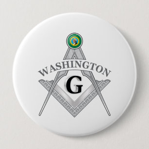 Freemasonry symbol of the state of Washington 10 Cm Round Badge
