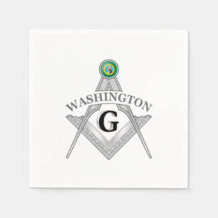 Freemasonry symbol of the state of Washington Napkin