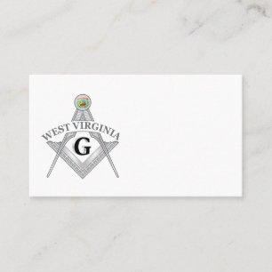Freemasonry symbol of the state of West Virginia Business Card