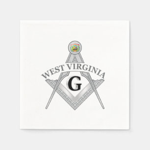 Freemasonry symbol of the state of West Virginia Napkin