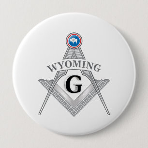 Freemasonry symbol of the state of Wyoming 10 Cm Round Badge