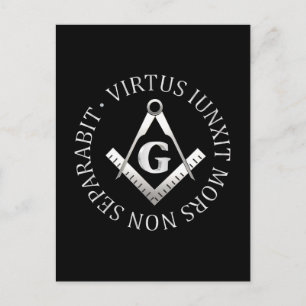 Freemasonry symbol postcard