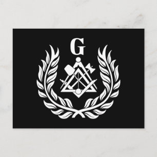 Freemasonry symbol postcard