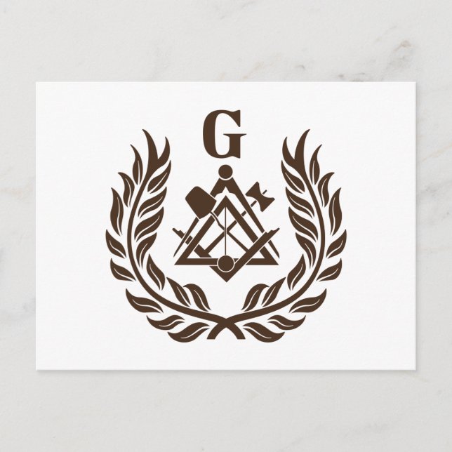 Freemasonry symbol postcard (Front)