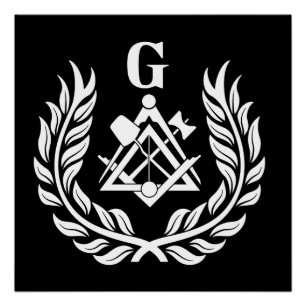 Freemasonry symbol poster