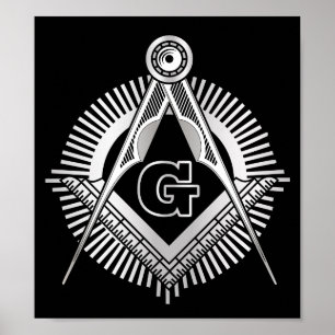 Freemasonry symbol poster