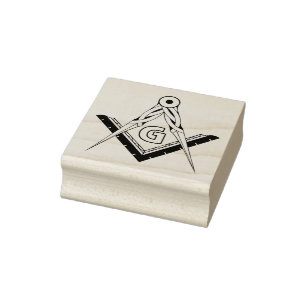 Freemasonry symbol rubber stamp