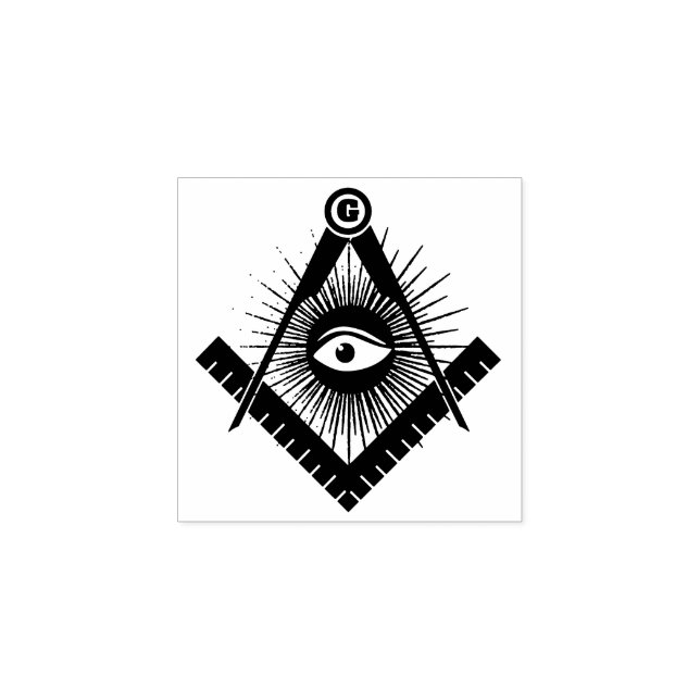 Freemasonry symbol rubber stamp (Imprint)
