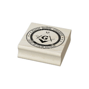 Freemasonry symbol rubber stamp