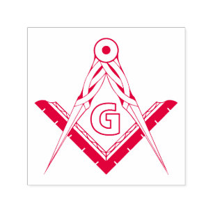 Freemasonry symbol self-inking stamp