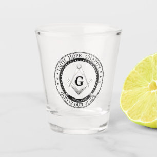 Freemasonry symbol shot glass
