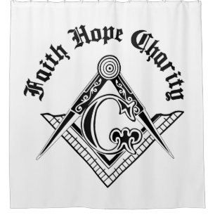 Freemasonry symbol shower curtain