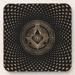 Freemasonry symbol Square and Compasses Coaster