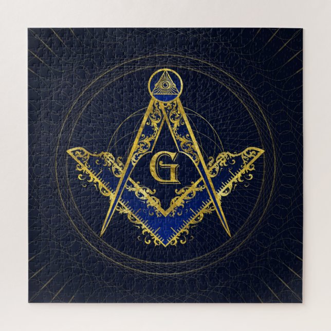 Freemasonry symbol Square and Compasses Jigsaw Puzzle (Vertical)